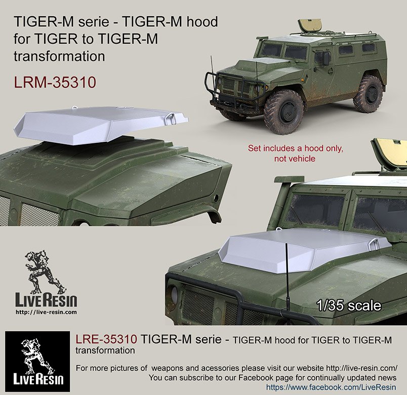 1/35 Tiger-M Hood for Tiger to Tiger-M Transformation - Click Image to Close