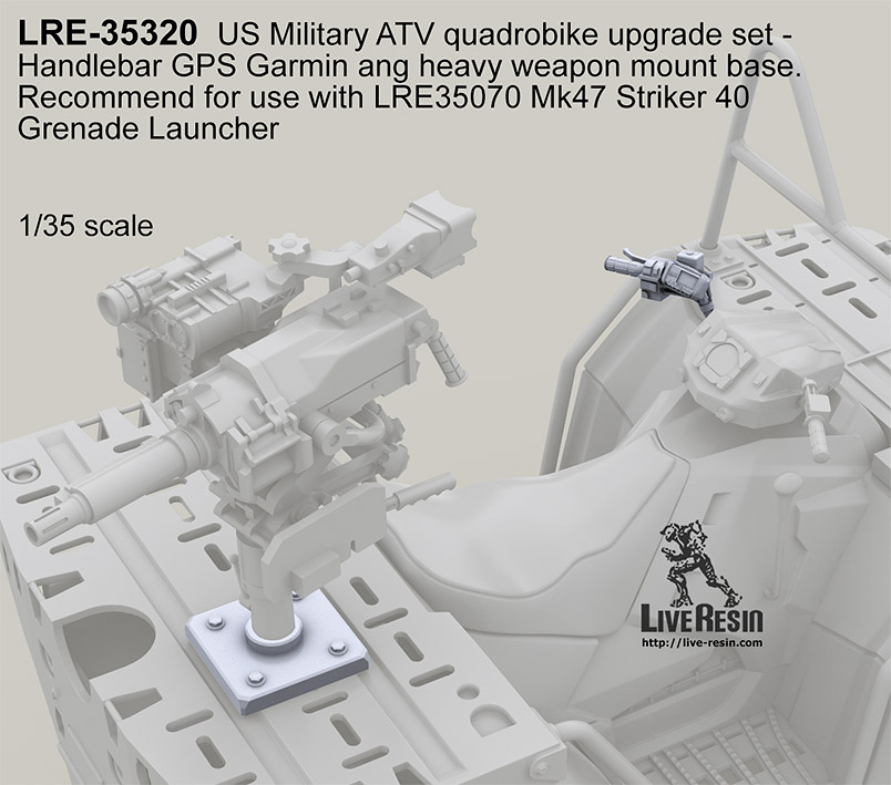 1/35 ATV Quadrobike Upgrade Set (Handlebar GPS & Weapon Base) - Click Image to Close