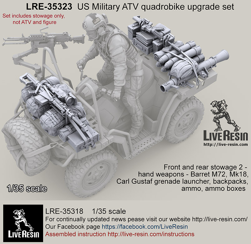 1/35 ATV Quadrobike Upgrade Set (Front & Rear Stowage #2) - Click Image to Close