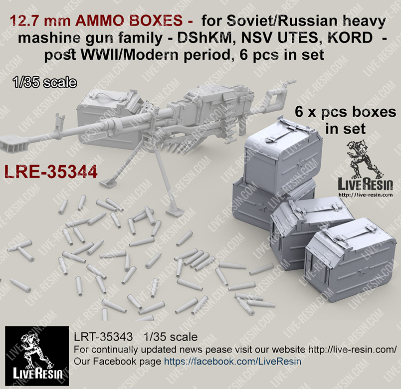 1/35 Soviet/Russian 12.7mm Ammo Boxes, Post WWII & Modern - Click Image to Close
