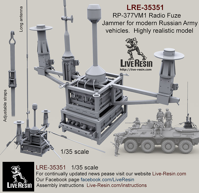 1/35 RP-377VM1 Radio Fuze Jammer for Modern Russian Army Vehicle - Click Image to Close