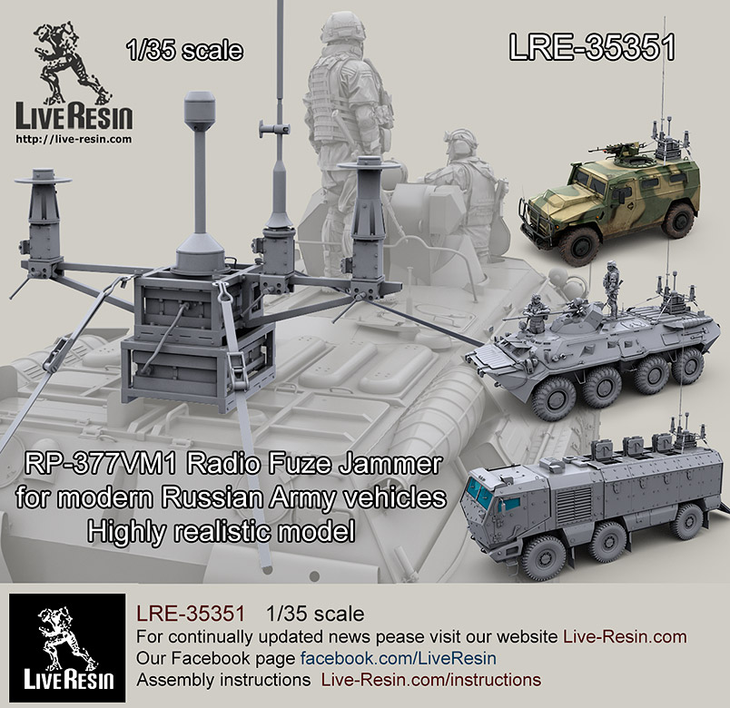 1/35 RP-377VM1 Radio Fuze Jammer for Modern Russian Army Vehicle - Click Image to Close