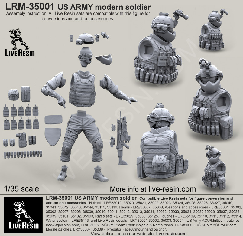 1/35 Modern US Army Soldier #1 - Click Image to Close