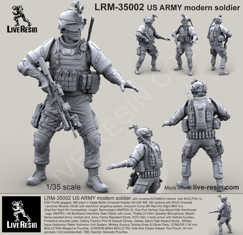 1/35 Modern US Army Soldier #2 - Click Image to Close