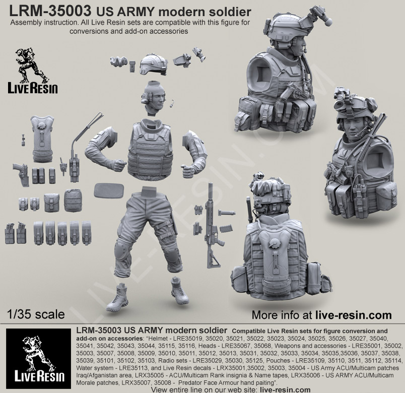 1/35 Modern US Army Soldier #3 - Click Image to Close