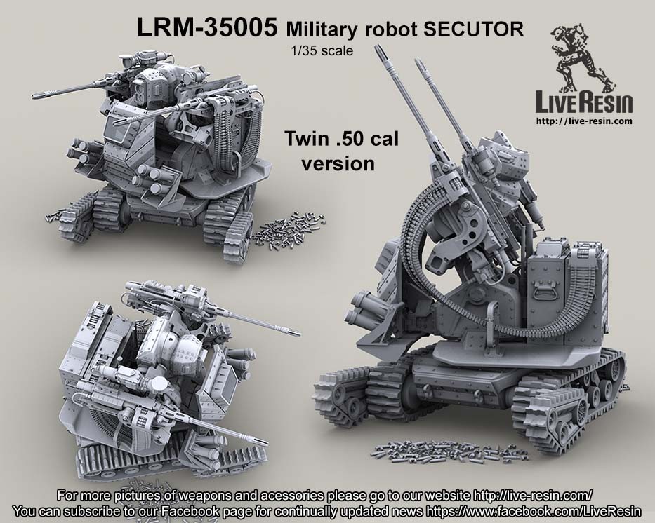 1/35 Military Robot Secutor II #2, Twin Cal.50 - Click Image to Close