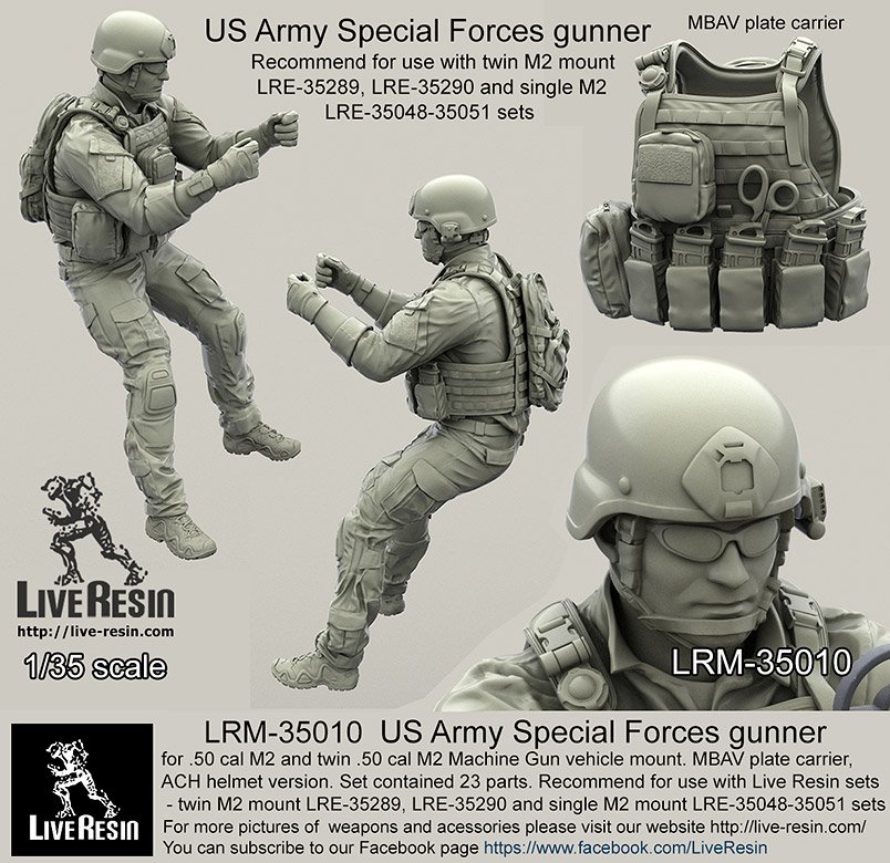 1/35 US Army Special Forces Gunner #1 - Click Image to Close