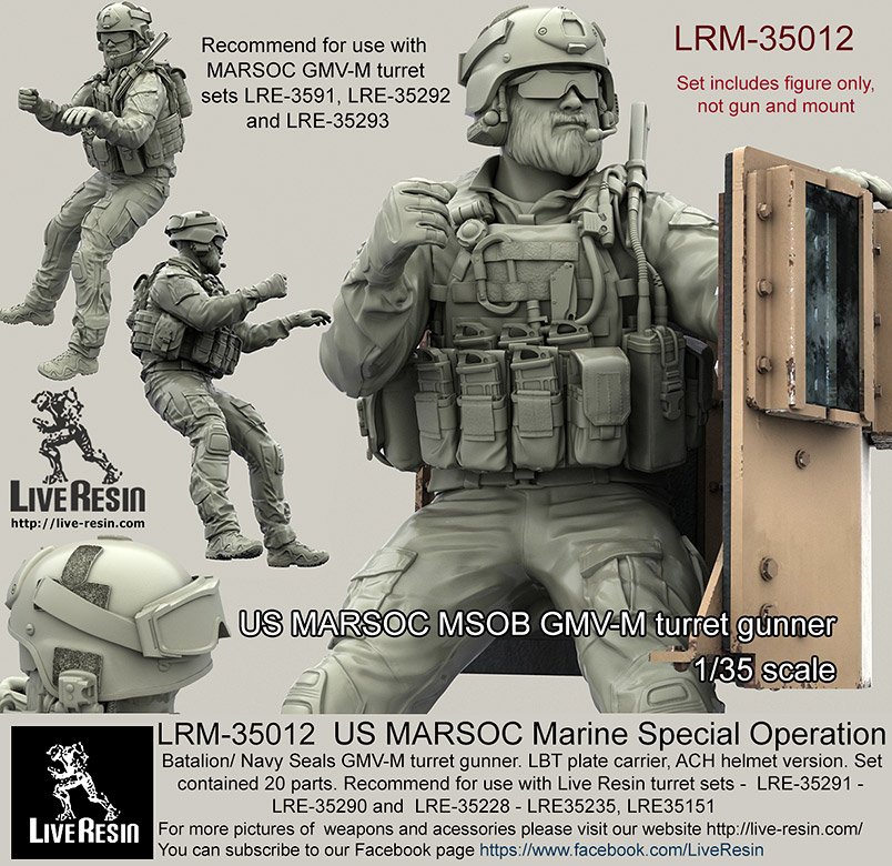 1/35 US Marine Special Operations Batalion/Navy Seals Gunner #1 - Click Image to Close