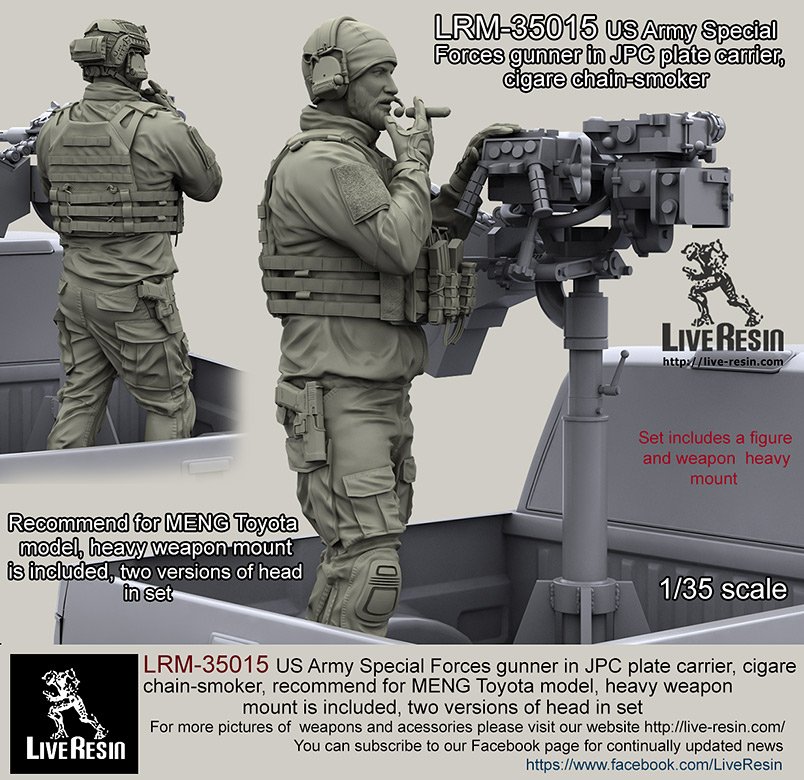 1/35 US Army Special Forces Gunner in JPC Plate Carrier #2 - Click Image to Close