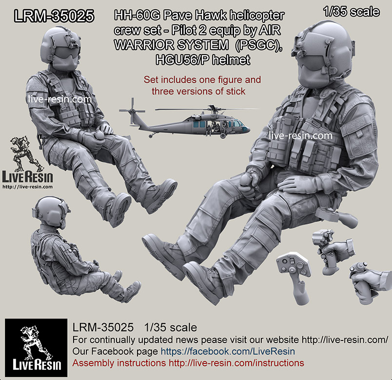 1/35 HH-60G Pave Hawk Helicopter Crew Pilot #2 - Click Image to Close