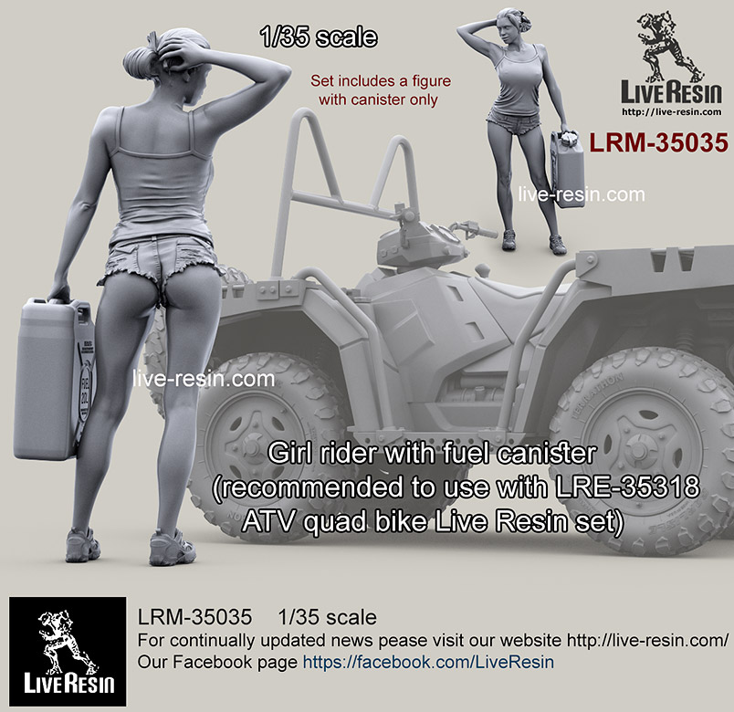 1/35 Girl Rider with Fuel Canister - Click Image to Close