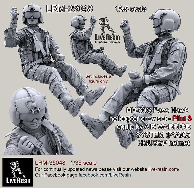 1/35 HH-60G Pave Hawk Helicopter Crew Pilot #3 - Click Image to Close