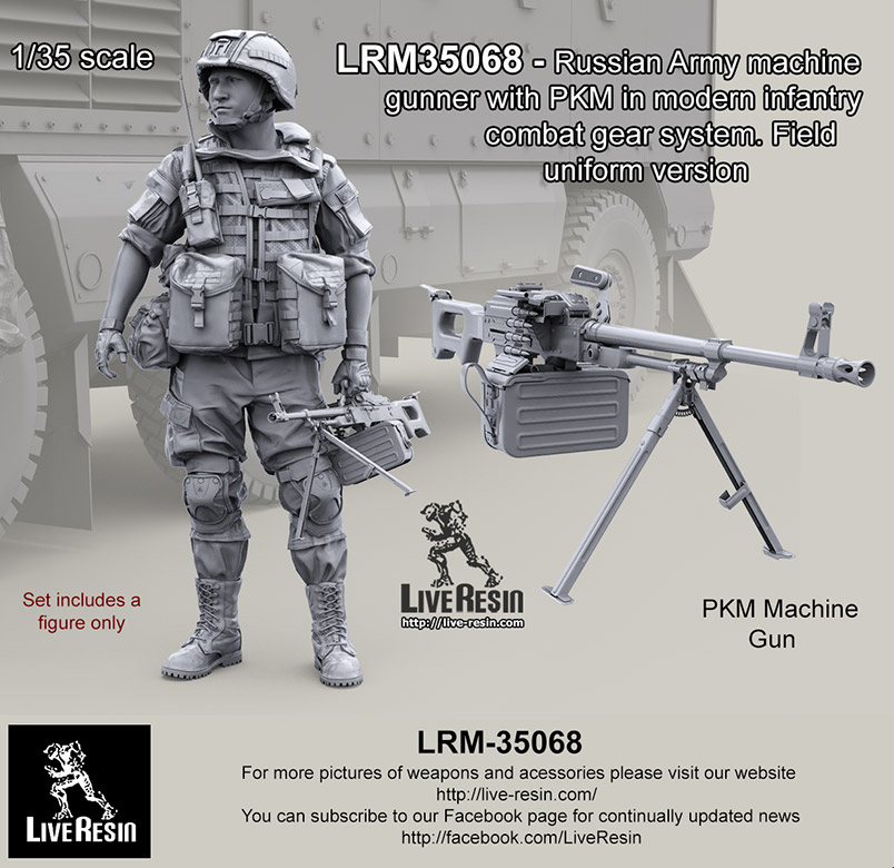 1/35 Russian Army Machine Gunner with PKM #21 - Click Image to Close