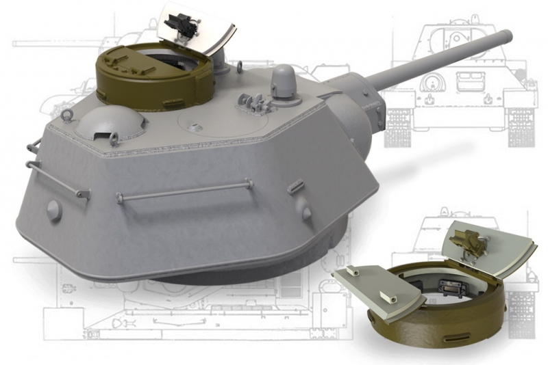 1/35 Commander Cupola for T-34 (Two Type, Cast/Welded) - Click Image to Close