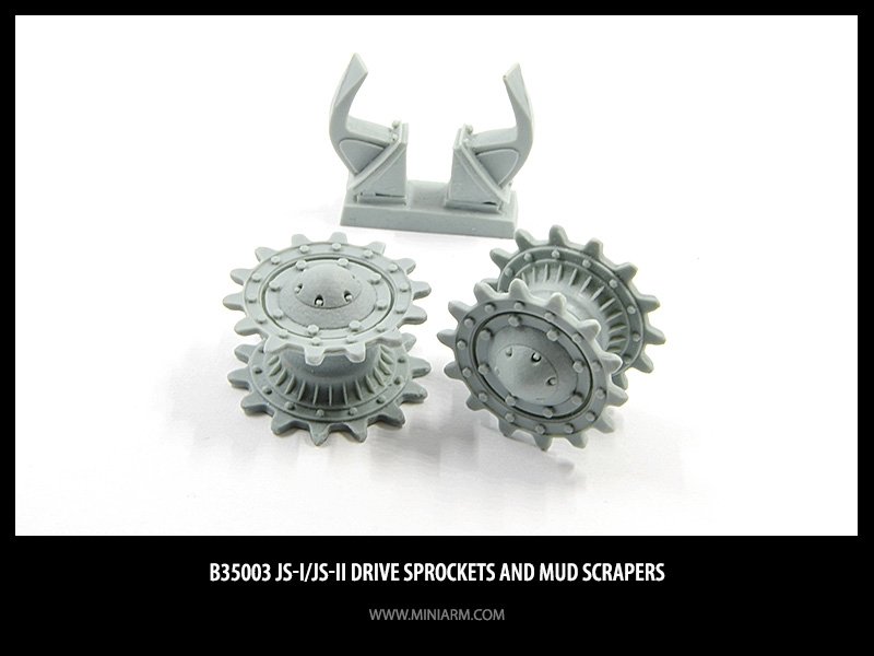 1/35 JS-1, JS-2 Drive Sprockets and Mud Scrapers - Click Image to Close