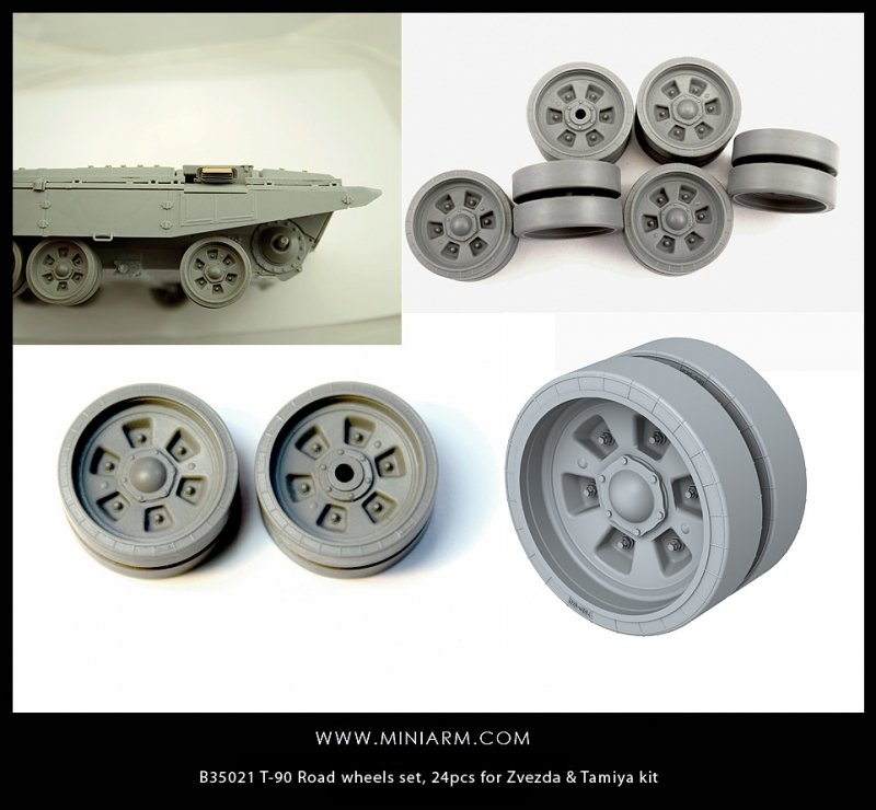 1/35 T-72, T-90 Road Wheels Set (24 pcs) - Click Image to Close