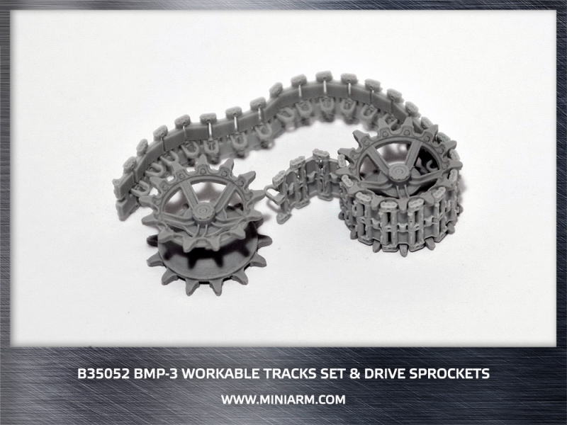 1/35 BMP-3 Workable Tracks Set & Drive Sprockets - Click Image to Close