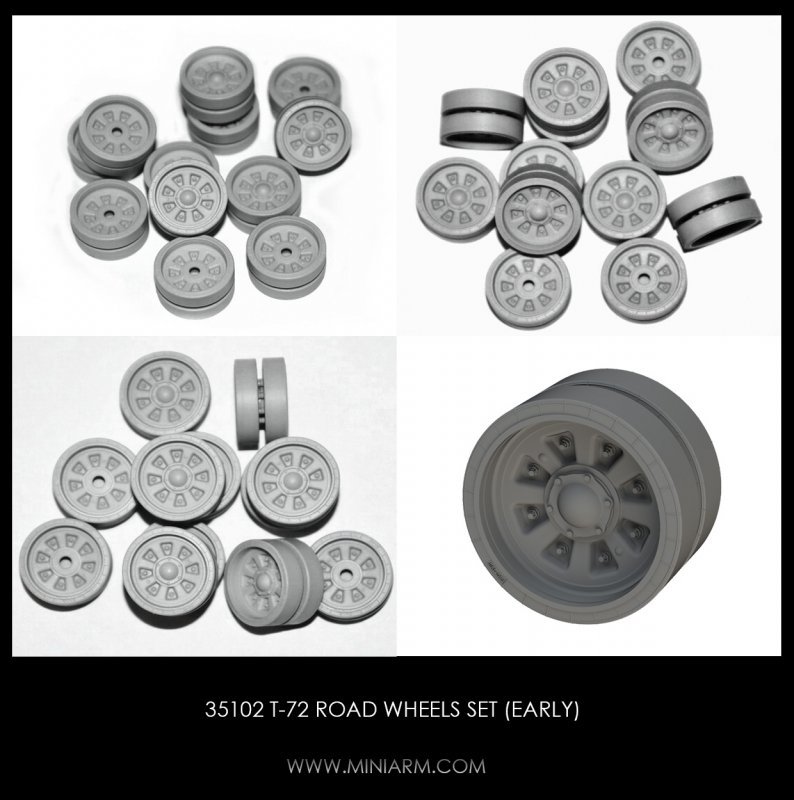 1/35 T-72 Road Wheels Set Early (24 pcs) - Click Image to Close