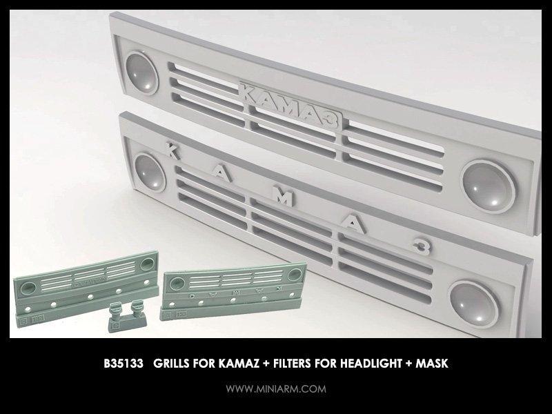 1/35 Grills for Kamaz, with Filters for Headlight & Mask - Click Image to Close