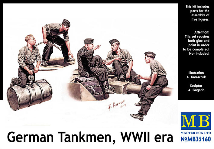 1/35 German Tankmen, WWII era - Click Image to Close