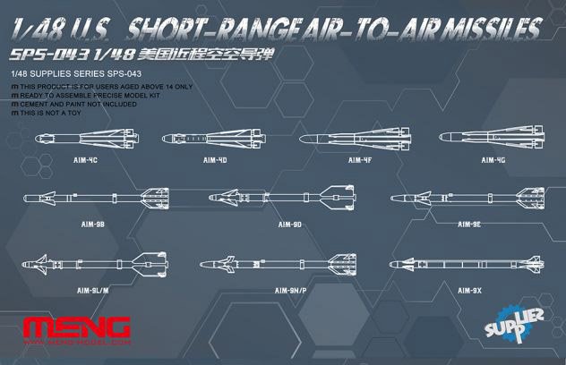 1/48 US Short-Range Air-to-Air Missiles - Click Image to Close