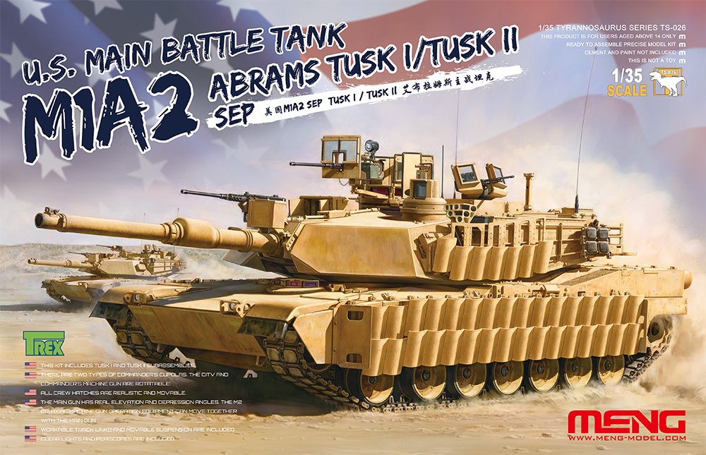 1/35 US MBT M1A2 SEP Abrams TUSK I/TUSK II - Click Image to Close