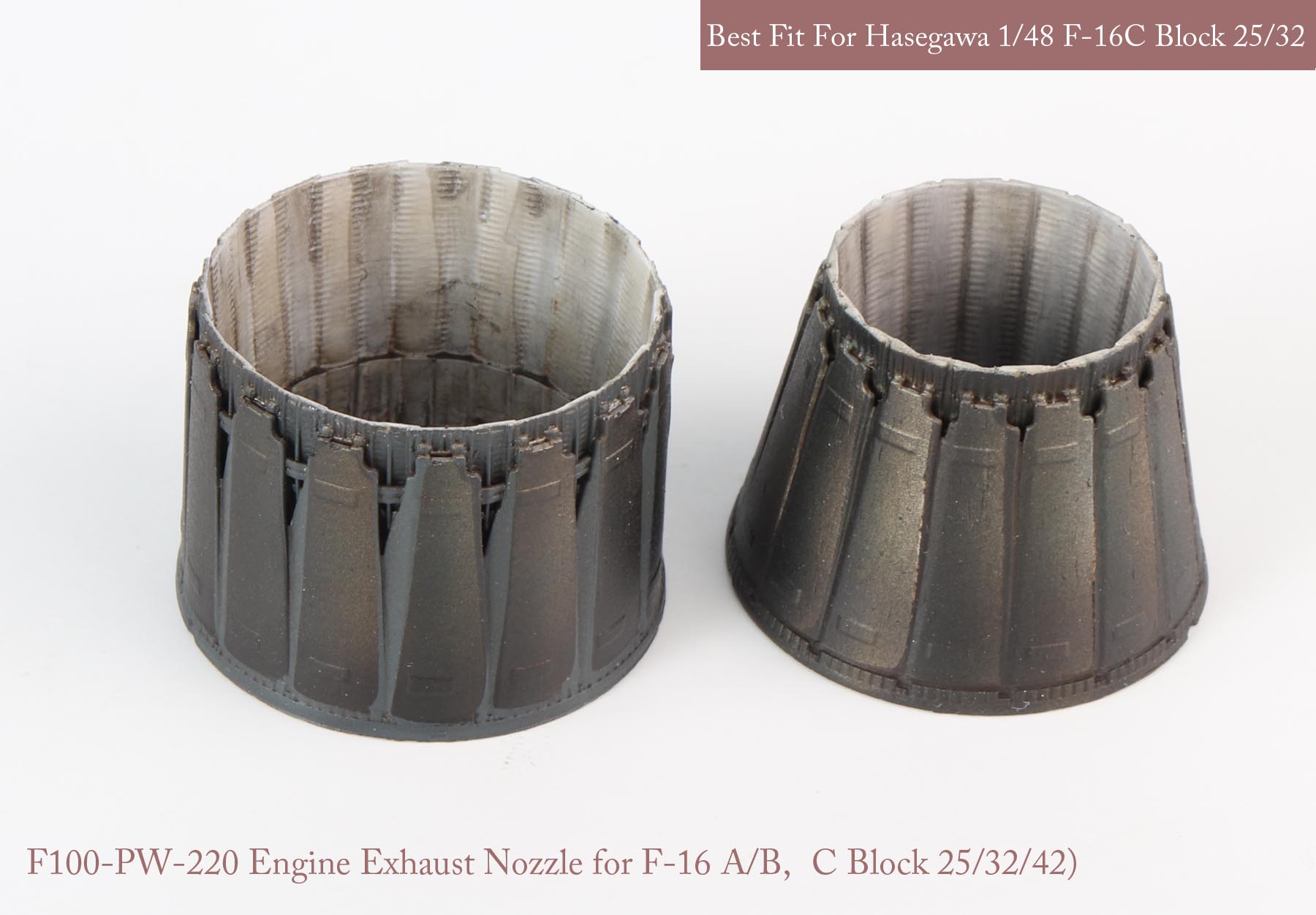 1/48 F-16A/B/C/D Block.25/32/42 P&W Nozzle & Burner for Hasegawa - Click Image to Close