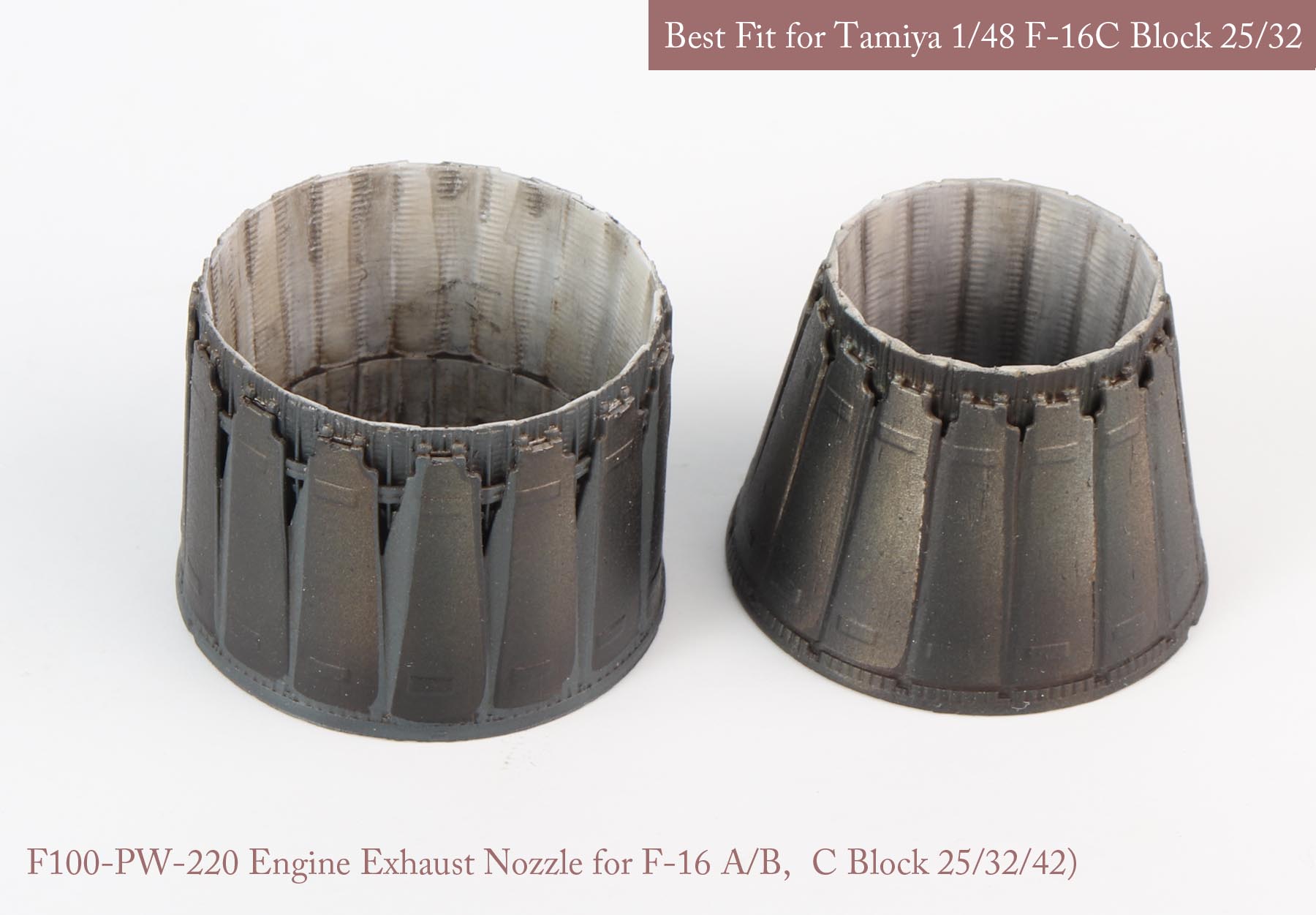 1/48 F-16A/B/C/D Block.25/32/42 P&W Nozzle for Tamiya - Click Image to Close