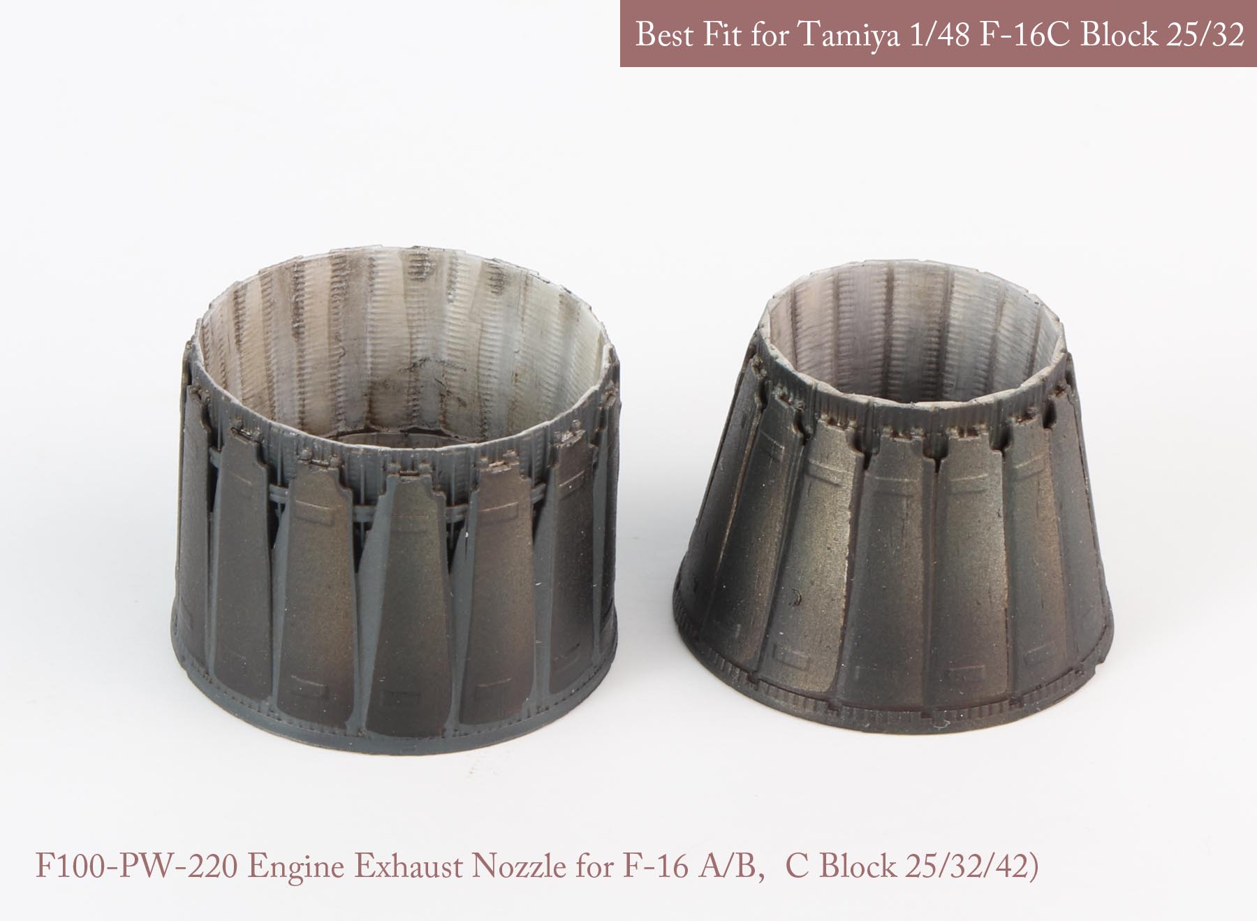 1/48 F-16A/B/C/D Block.25/32/42 P&W Nozzle for Tamiya - Click Image to Close