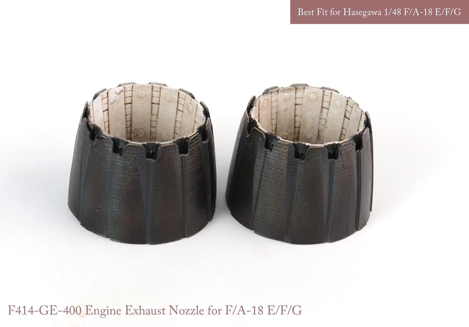 1/48 F/A-18E/F/G GE Nozzle Set (Opened) for Hasegawa - Click Image to Close