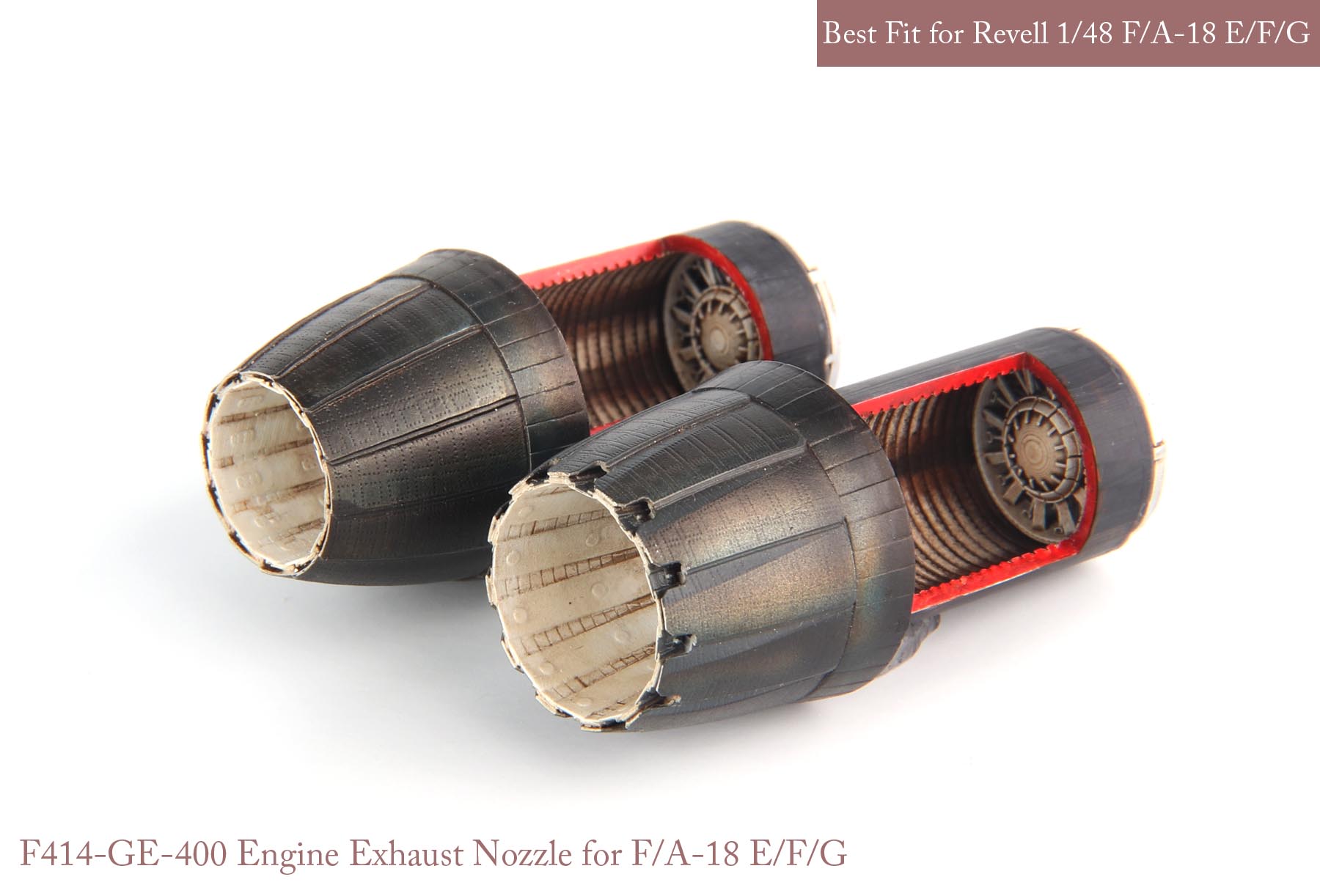 1/48 F/A-18E/F/G GE Nozzle & Burner Set (Closed) for Revell - Click Image to Close