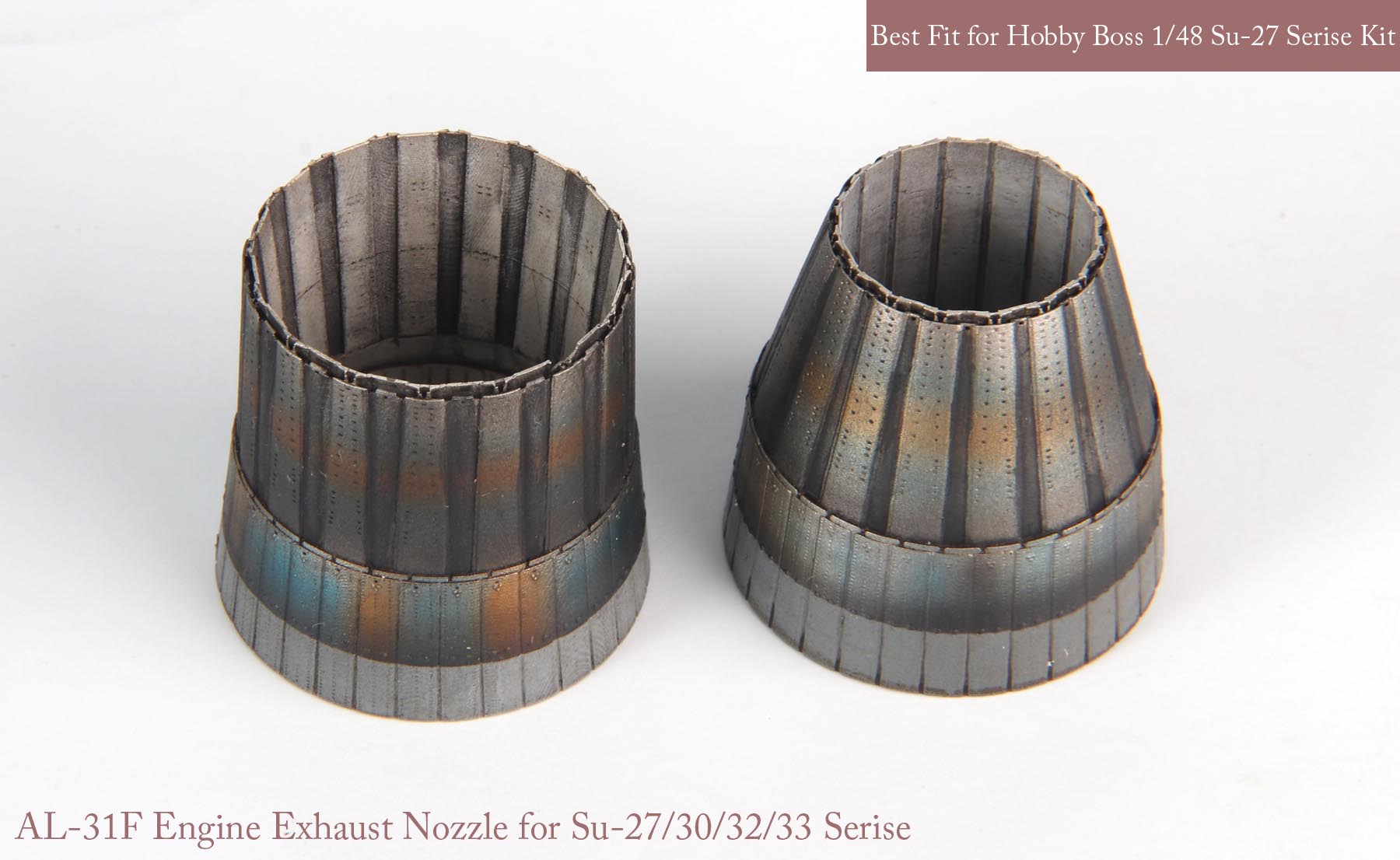 1/48 Su-27/30/33 Exhaust Nozzle Set (Opened) for Hobby Boss - Click Image to Close