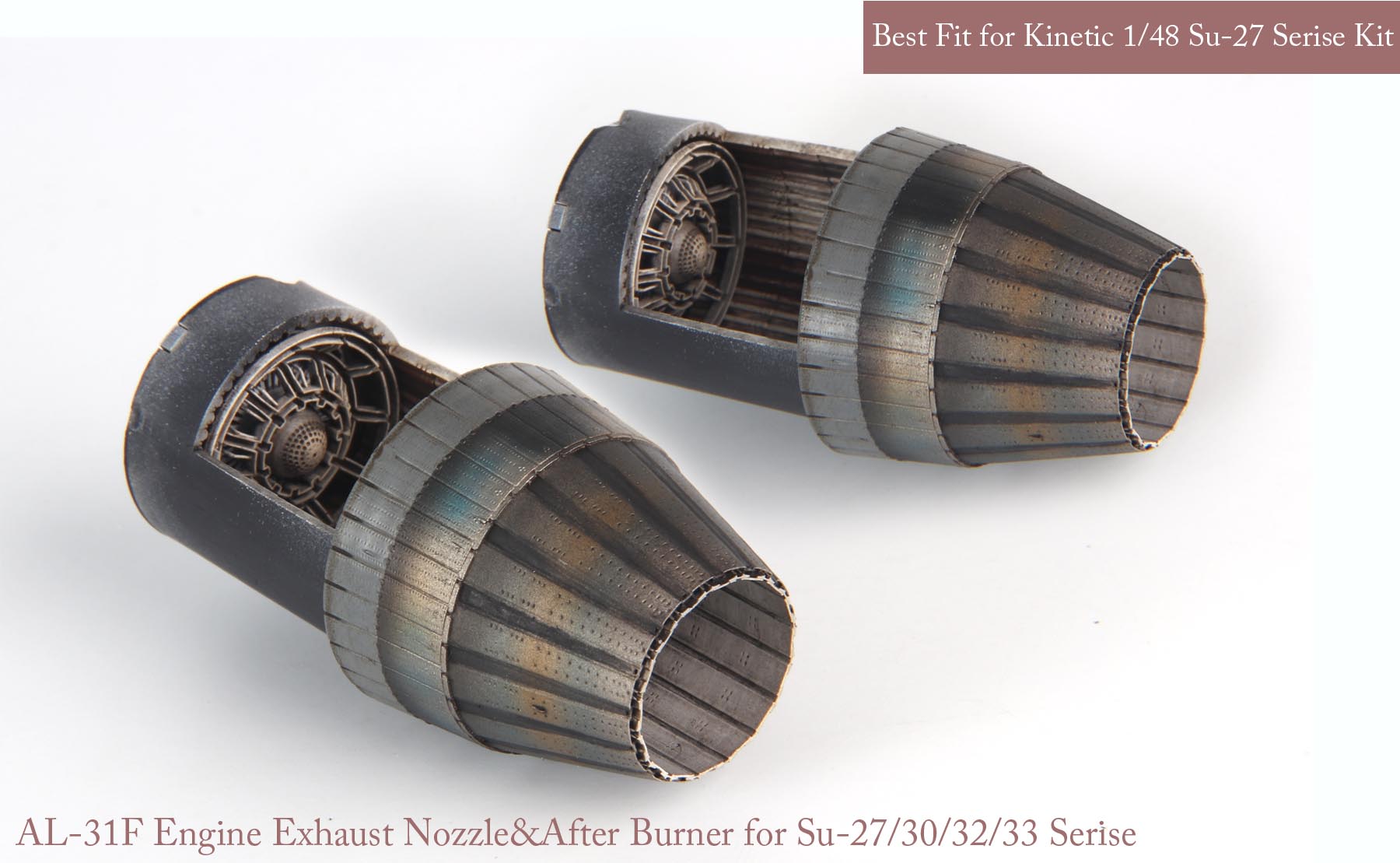 1/48 Su-27/30/33 Nozzle & After Burner Set (Closed) for Kinetic - Click Image to Close