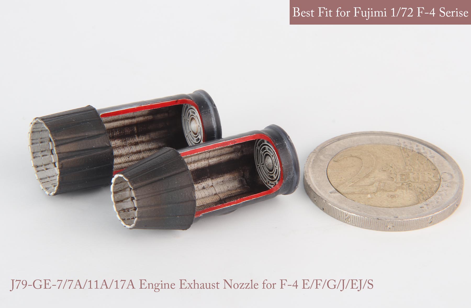 1/72 F-4E/F/G/J/EJ/S GE Nozzle & Burner (Opened) for Fujimi - Click Image to Close