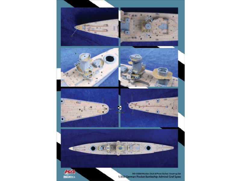 1/350 German Admiral Graf Spee Wooden Deck for Academy - Click Image to Close