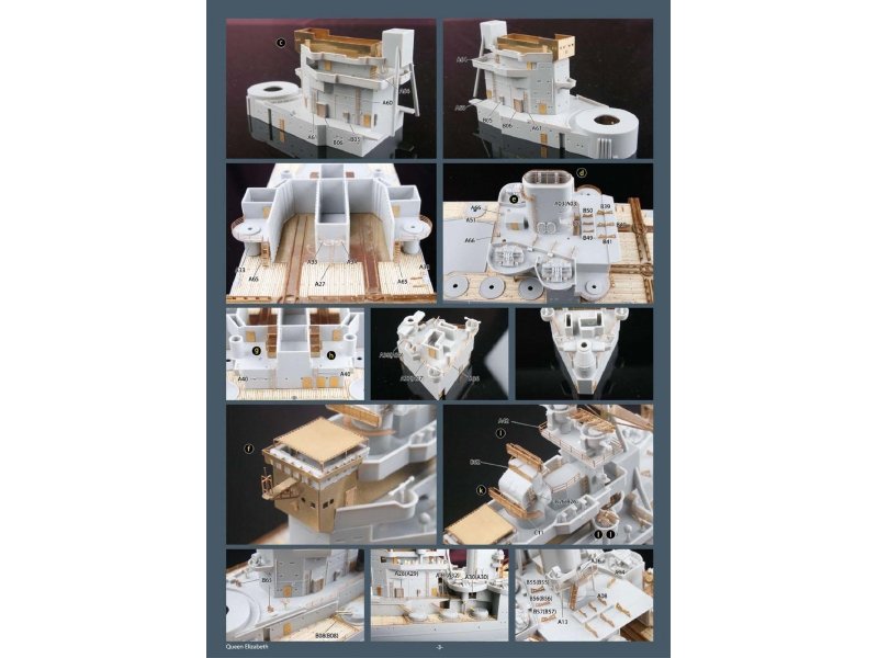 1/350 HMS Queen Elizabeth Detail Up & Wooden Deck for Trumpeter - Click Image to Close