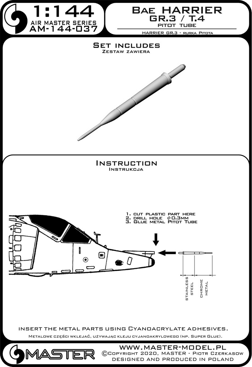 1/144 Harrier GR.3/T.4 - Pitot Tube - Click Image to Close