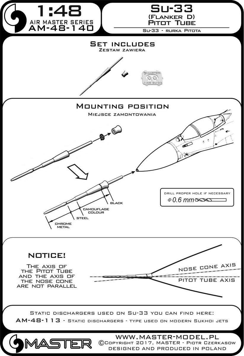 1/48 Su-33 Flanker-D - Pitot Tube - Click Image to Close