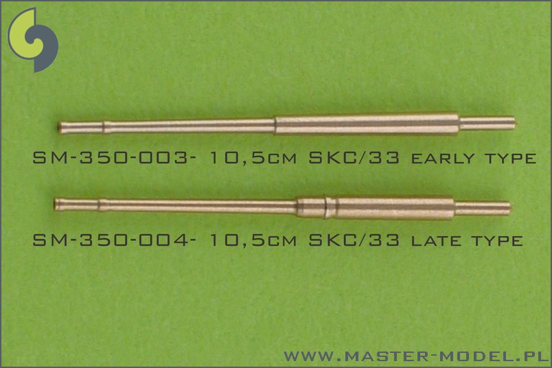 1/350 German 10.5cm (4.1in) SK C/33 Barrels Late Type (16 pcs) - Click Image to Close