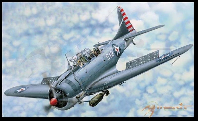 1/18 SBD-3/4 "Dauntless" Dive Bomber, Early/Late Version - Click Image to Close