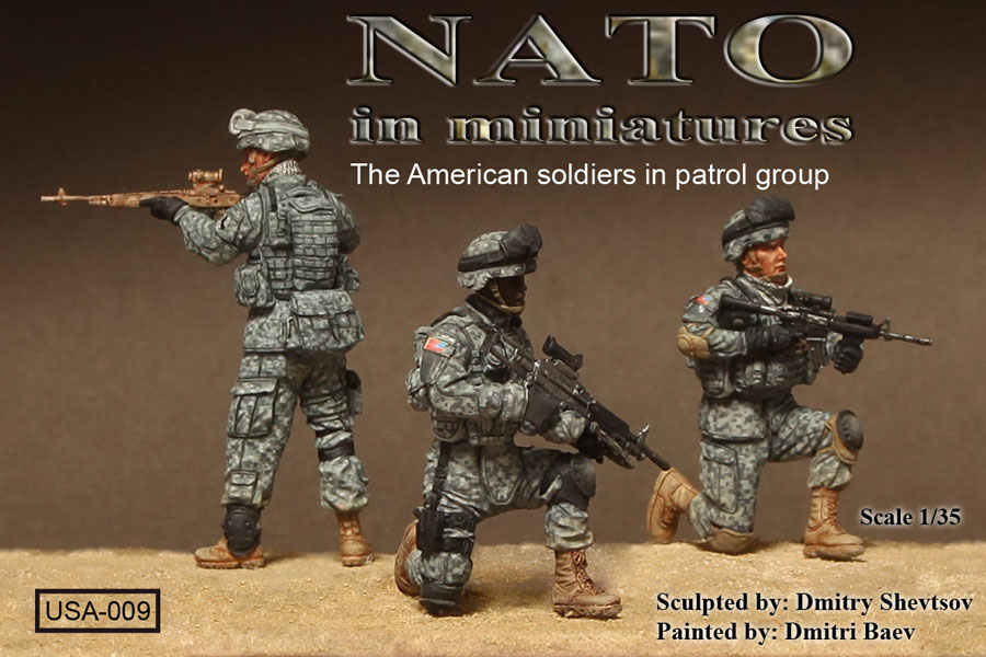 1/35 Modern US Soldiers in Patrol Group (3 Figures) - Click Image to Close