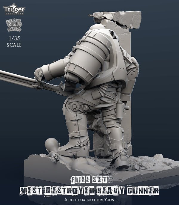 1/35 Nest Destroyer Heavy Gunner #1 (with Base) - Click Image to Close