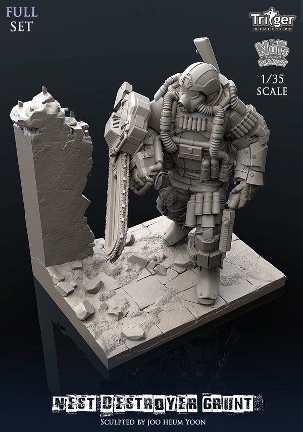 1/35 Nest Destroyer Grunt with Base - Click Image to Close