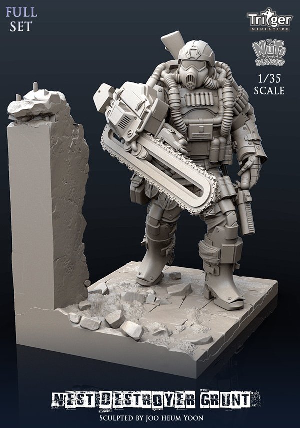 1/35 Nest Destroyer Grunt with Base - Click Image to Close