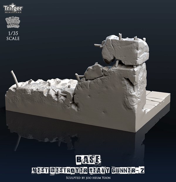 1/35 Base for Nest Destroyer Heavy Gunner #2 - Click Image to Close