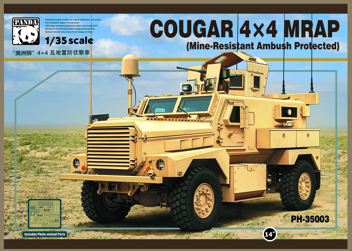 1/35 Cougar 4x4 MRAP (Mine Resistant Ambush Protected) - Click Image to Close