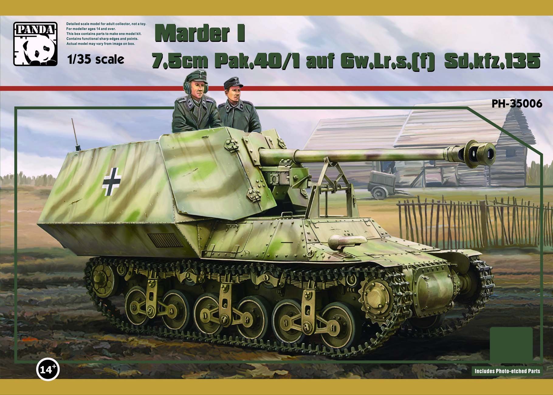 1/35 Marder I, 7.5cm Pak 40/1 auf Gw.Lr.s.(f) Sd.Kfz.135 - Click Image to Close