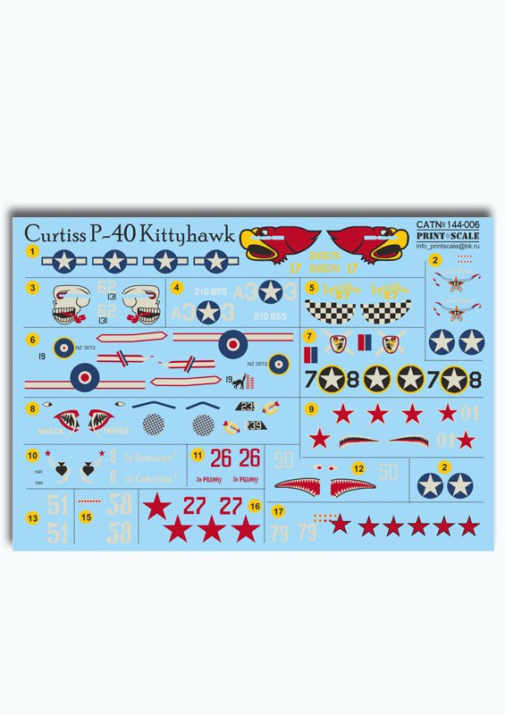 1/144 Curtiss P-40 Kitty Hawks - Click Image to Close