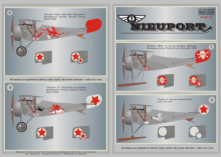 1/32 Nieuport Part.2, The Complete Set 2 Leaf (Decal and Mask) - Click Image to Close