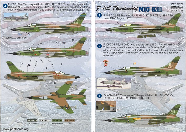1/48 F-105 Thunderchief, MiG Kill - Click Image to Close